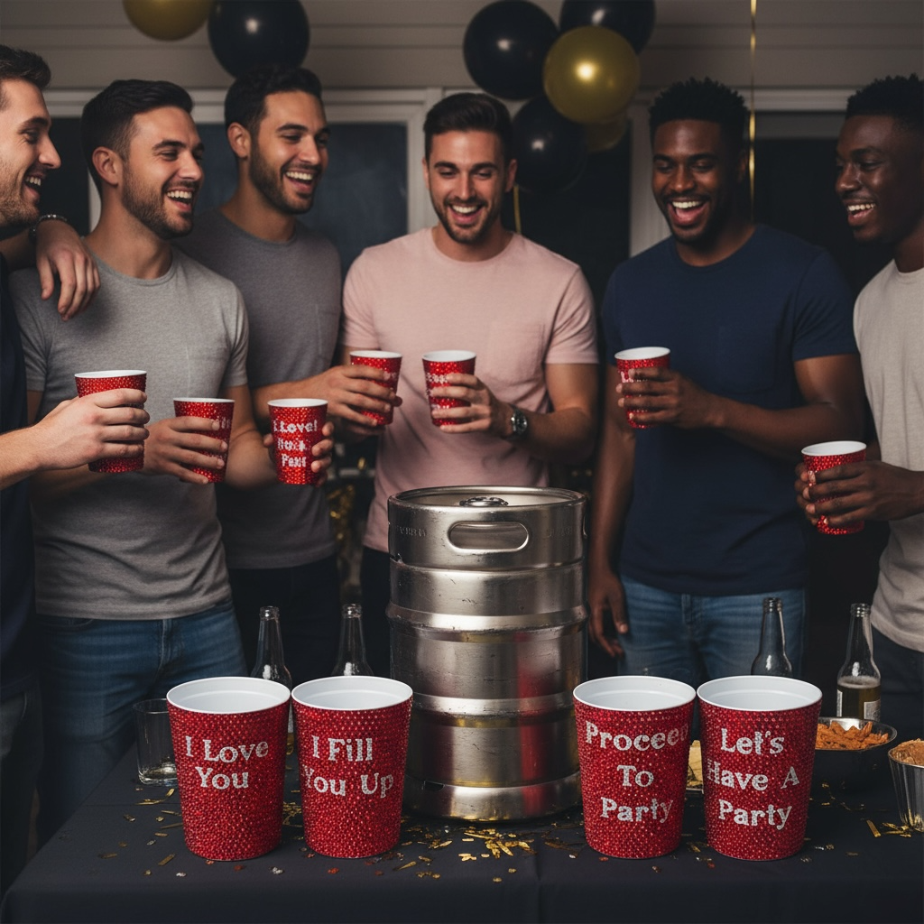 Sparkly I Love You Red Solo Cup