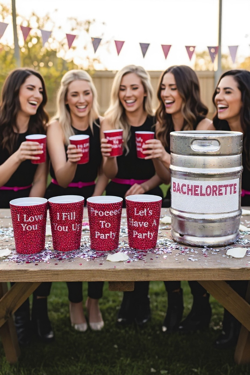 Sparkly I Love You Red Solo Cup