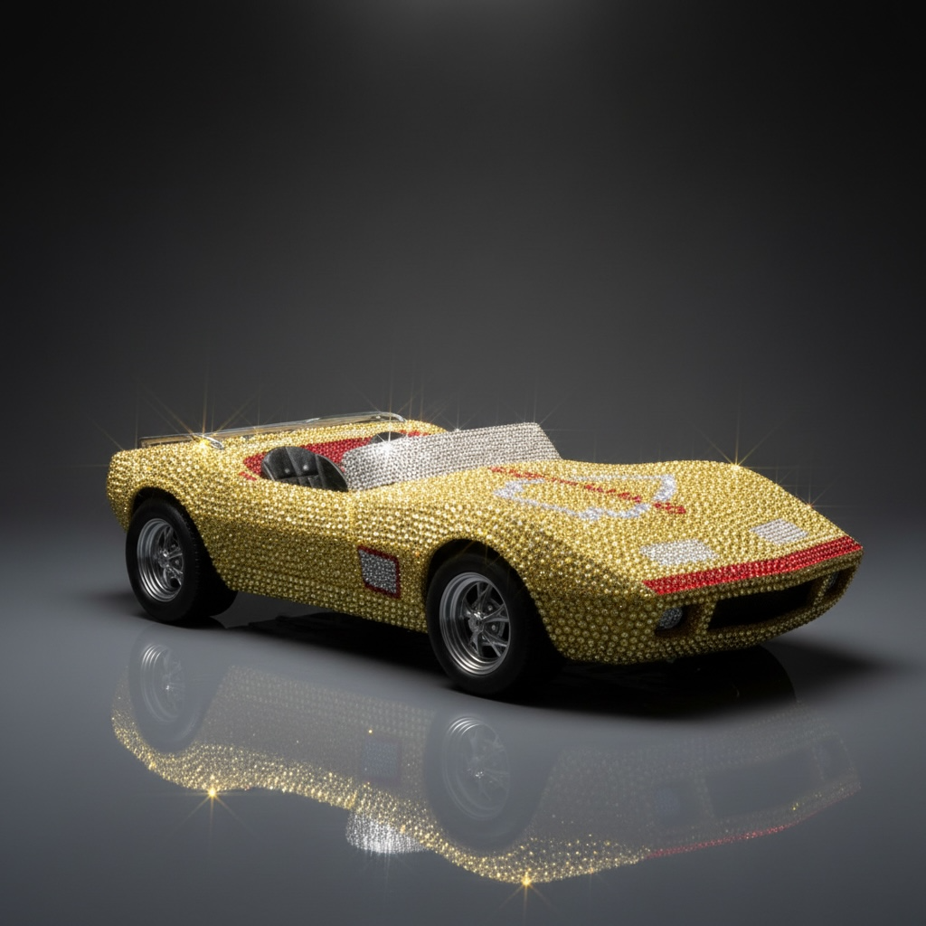 Bedazzled Barbie Corvette