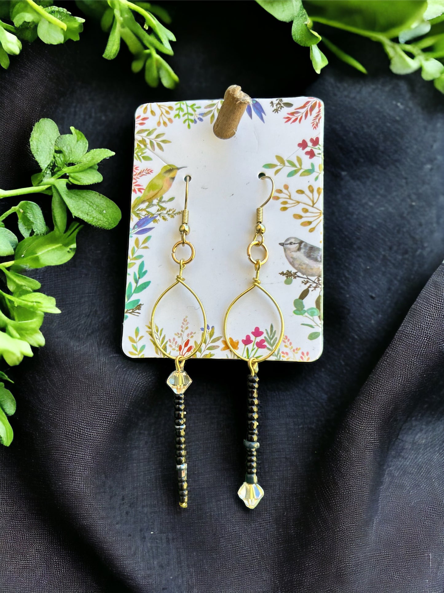 Plant a Seed Beaded Dangle Earrings