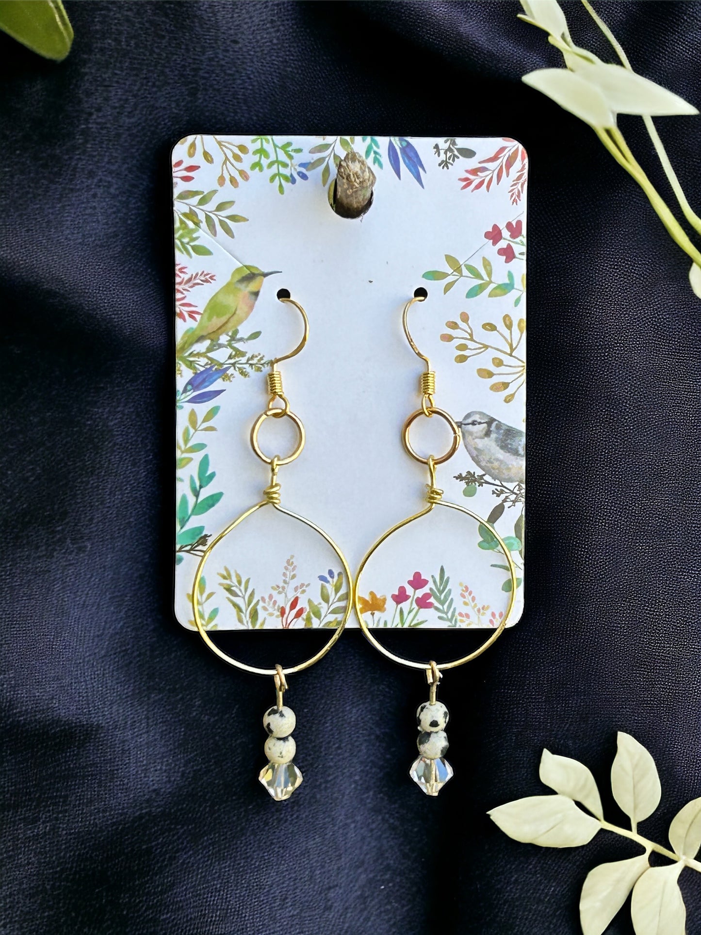 Maggie's Song Dalmatian Beaded Earrings