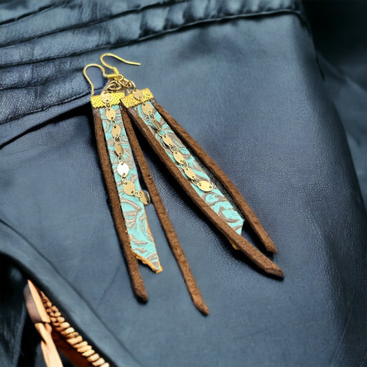 Lunatic Fringe Leather Earrings