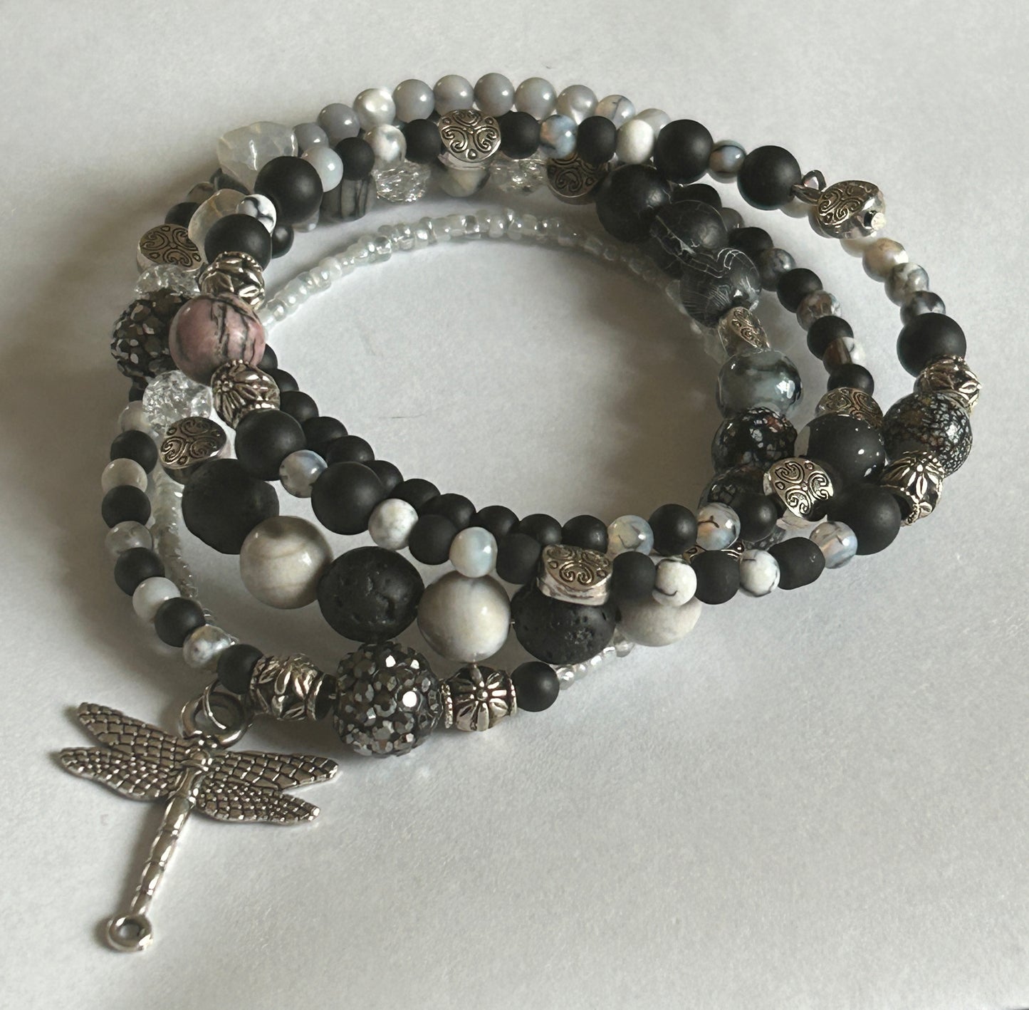 Dragon-Fly Fly Away Memory Wire Bracelet