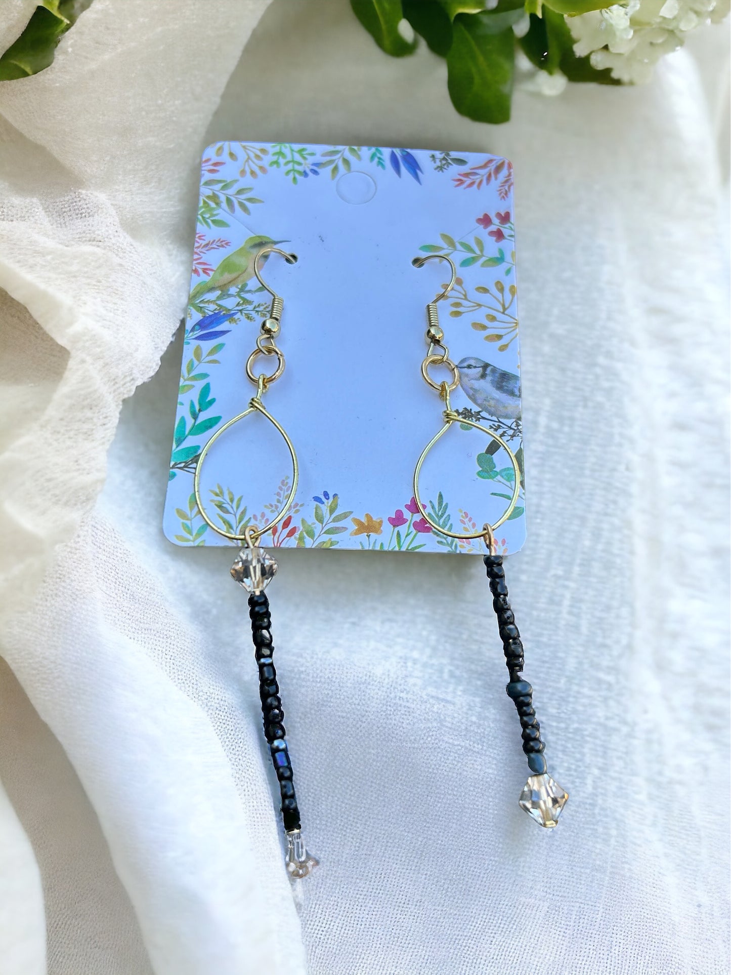 Plant a Seed Beaded Dangle Earrings