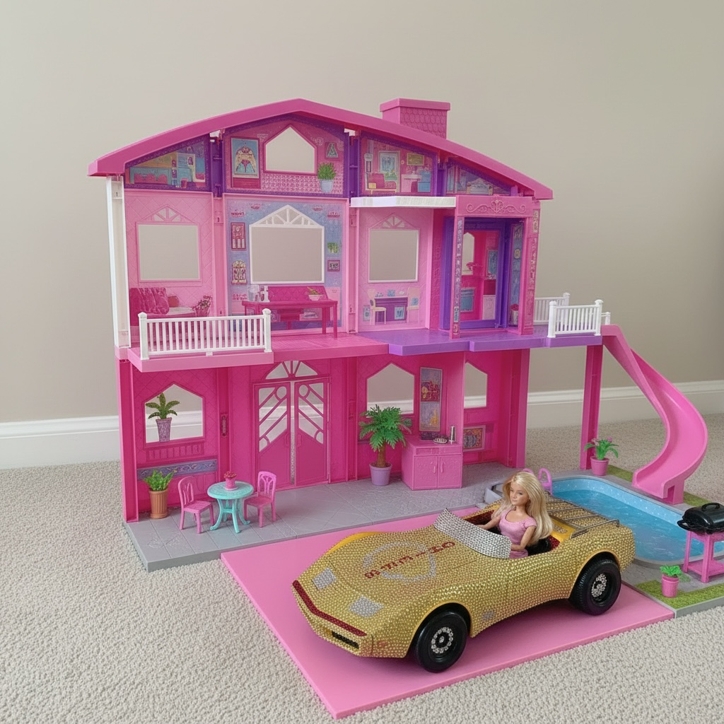 Bedazzled Barbie Corvette