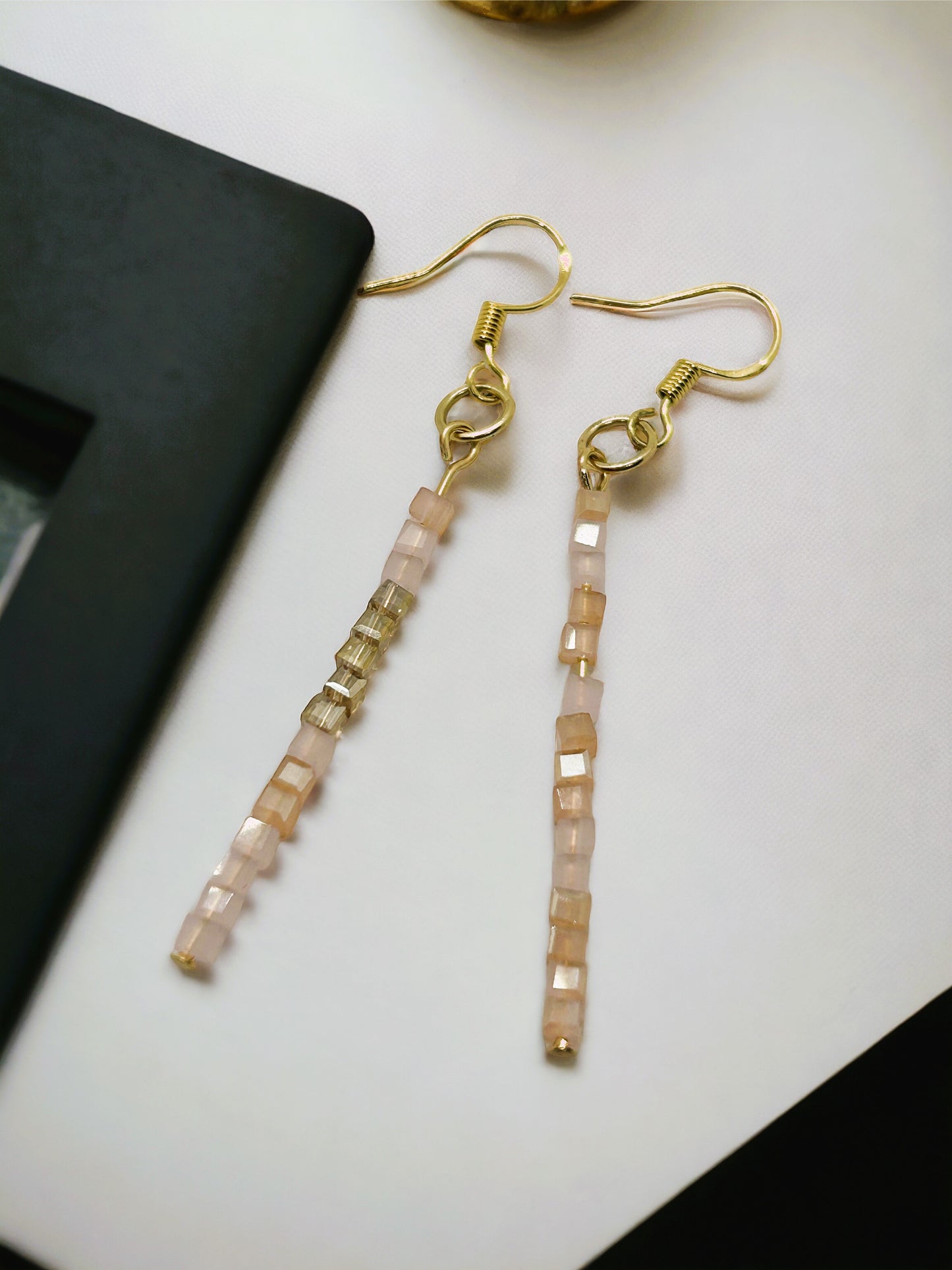 Dainty Little Moonbeam Pink Earrings