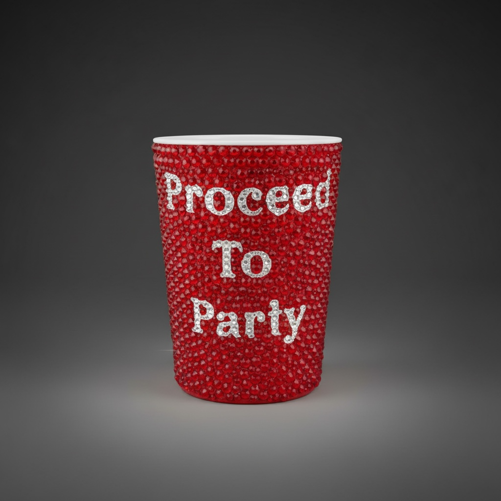 Sparkly I Love You Red Solo Cup