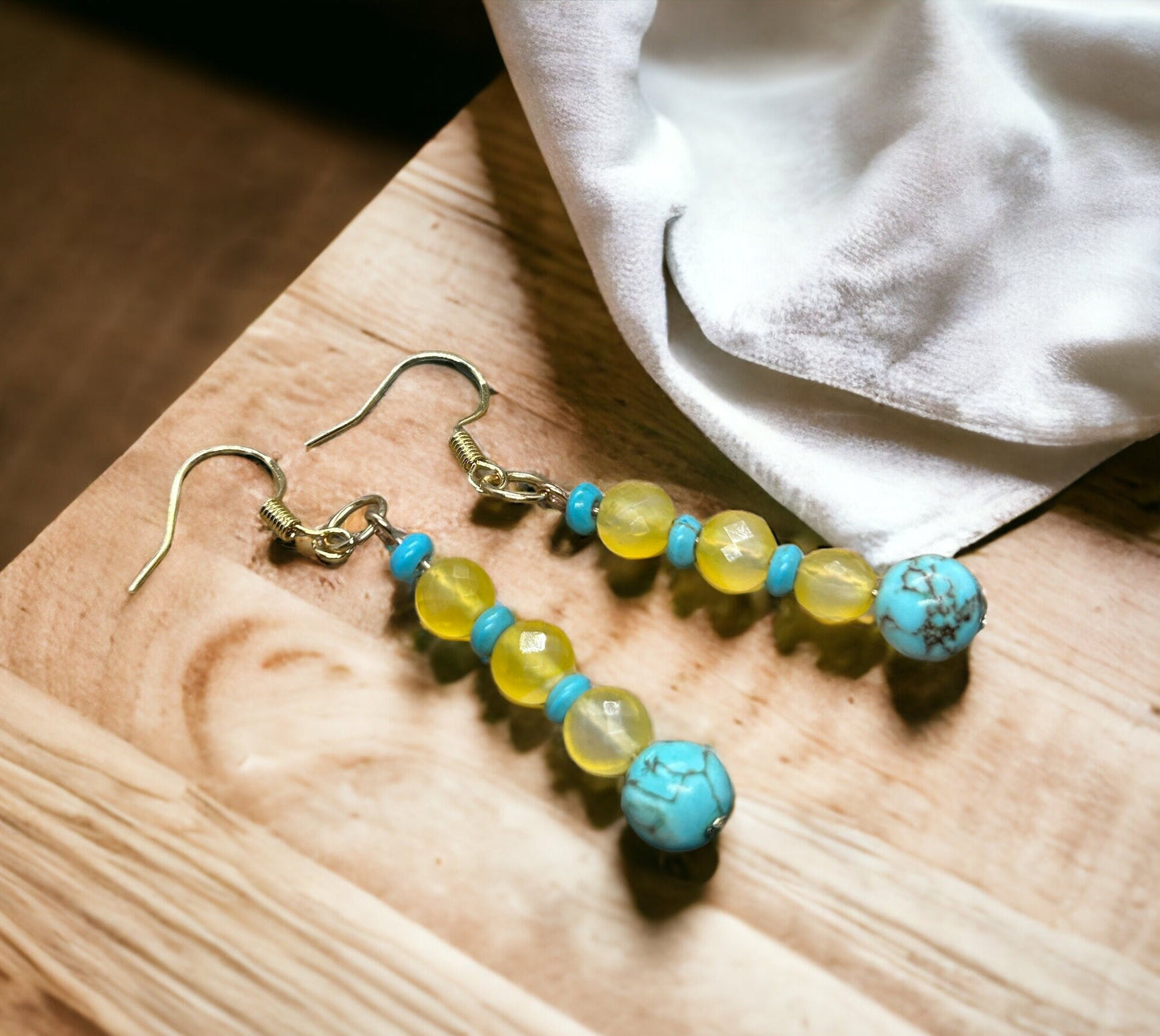 Yellow Rose of Texas Dangle Earrings